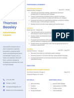 New Age Colorful Resume Template Blue Yellow