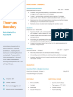 New Age Colorful Resume Template Aqua Orange