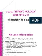 Health Psychology Lecture 1