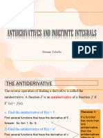 Antiderivative and Indefinite Integrals