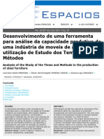 Desenvolvimento de Uma Ferramenta para Análise Da Capacidade Produtiva de Uma Indústria de Moveis de Aço Com A Utilização de Estudo Dos Tempos e Métodos