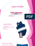 Product Profile by Holy Intimates