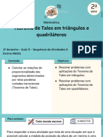 Teorema de Tales em Triângulos e Quadriláteros: Matemática