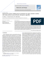 Optimization of Laser Welding Process Parameters For Super Austenitic Stainless Steel Using Artificial Neural Networks and Genetic Algorithm