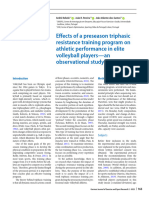 Effects of A Preseason Triphasic Resistance Training Program On Athletic Performance in Elite Volleyball Players-An Observational Study