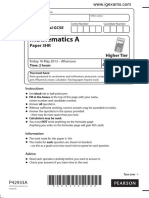 June 2013 (R) QP - Paper 3H Edexcel Maths (A) IGCSE