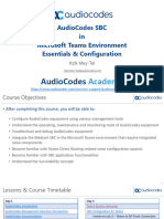 AudioCodes SBC in Microsoft Teams Environment Essentials & Configuration