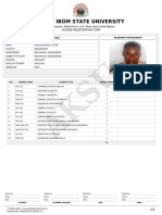 Akwa Ibom State University: Course Registration Form