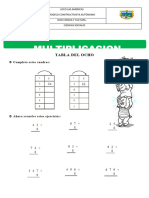 Taller Matematicas Multiplicaciones - Grado Segundo-Periodo 2