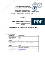 Modalidad No Presencial: Nuevas Tecnologías de Aprendizaje