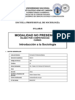 Modalidad No Presencial: Introducción A La Sociología