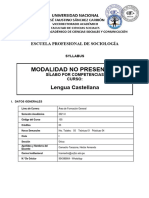 Modalidad No Presencial: Lengua Castellana