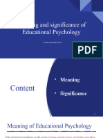 Educational Psychology Introduction 