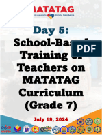 Day 5 MATATAG Curriculum Teachers' Training Newsletter