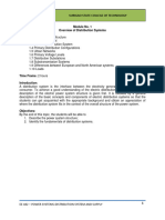 EE 482 Module 1 Overview of Distribution Systems