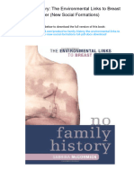 Final ScribdNo Family History: The Environmental Links To Breast Cancer (New Social Formations) - , 978-0742564084