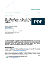 Lived Experiences of Out-of-Field Senior High School Teachers Teaching Physical Science