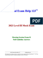 2023 Level III Morning Exam 1 Answers Full