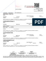 Proteina C Reativa: NÚCLEO DE ANALISES CLINICAS LTDA CRM: 1449 Alvará de Funcionamento #12493/1994