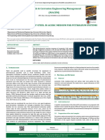 Corrosion Behavior of Steel in Acidic Me