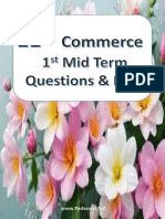 11th Commerce EM - 1st Mid Term Exam All Previous Year Questions - English Medium PDF Download