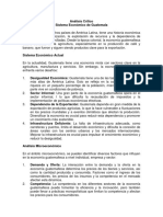 ANÁLISIS CRÍTICO - Economía de Guatemala