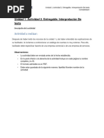 Unidad 1. Actividad 3. Entregable. Interpretación de Texto.