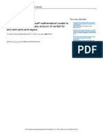 A Conceptual Rainfall-Runoff Mathematical Model To Simulate Runoff Using Daily Amount of Rainfall For Arid and Semi-Arid Region