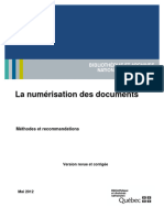 Numerisation - Des - Documents Québec