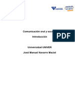 Lectura 1. Comunicacion Oral y Escrita - Introducción