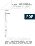 Andhra Pradesh Housing Board (Allotment, Management and Sale of High Income Groups Houses) Regulations, 1977