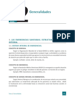 Generalidades: Las Emergencias Sanitarias. Estructura Del Sistema Integral