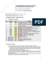 Esalq/Usp - Departamento de Produção Vegetal Lpv-0684: Produção de Cana-De-Açúcar