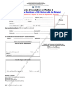 Fiche Candidature Master1 LMD Bjaia