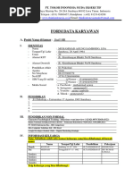 Form Data Karyawan PT. MEKAR JAYA MABRURO - HR Staff