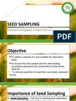 Seed Sampling and Sampling Preparation As of August 12 2020