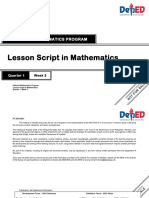 Lesson Script in Mathematics