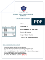 Grade - 4 - Social Studies - End of Term 3 - 23-24