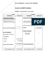 Bilan Comptable 2021 Mosquee Aaa