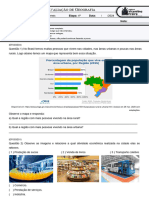 Avaliação de GEOGRAFIA 3º ANO 4 ETAPA 2024