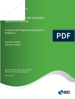 Politicas Activas de Mercado Laboral en Bolivia Impacto Del Programa de Apoyo Al Empleo II