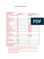 Fichas Técnicas Cozinha Internacional II