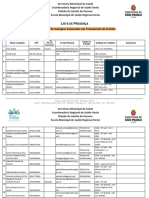 Lista de Presença Tecnologias Avançadas em Tratamento de Feridas