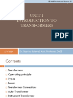 Unit1 Introduction To Transformers 1