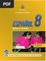 Cuaderno de Trabajo 1 Espanol 8 Grado