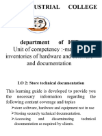 Kolfe Industrial College: Unit of Competency:-Maintain Inventories of Hardware and Software and Documentation