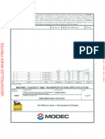 0568-Mi20-00s1-0270-001, Rev. 0 Marine Loadout and Transportation Specification