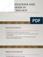 Foundations and Methods in Psychology