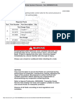 Parking Brake System Pressure - Test (RENR6015-03)