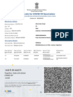 Certificate For COVID-19 Vaccination: Beneficiary Details